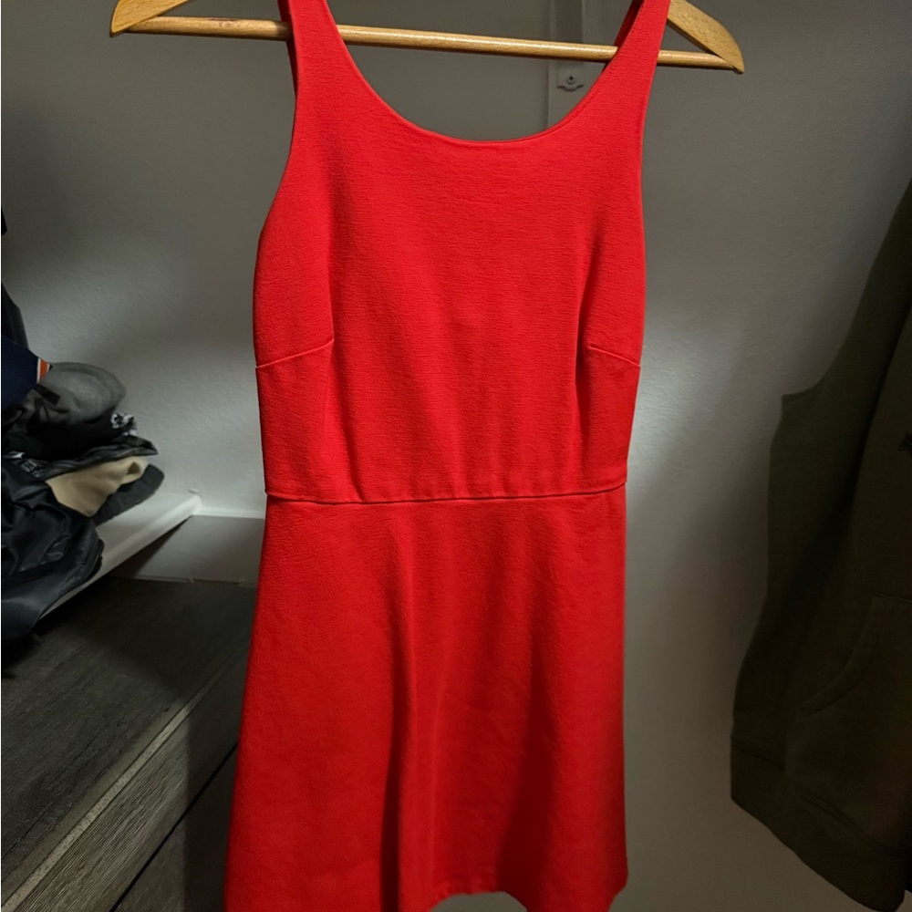 Chic Red Sleeveless Mini Dress
